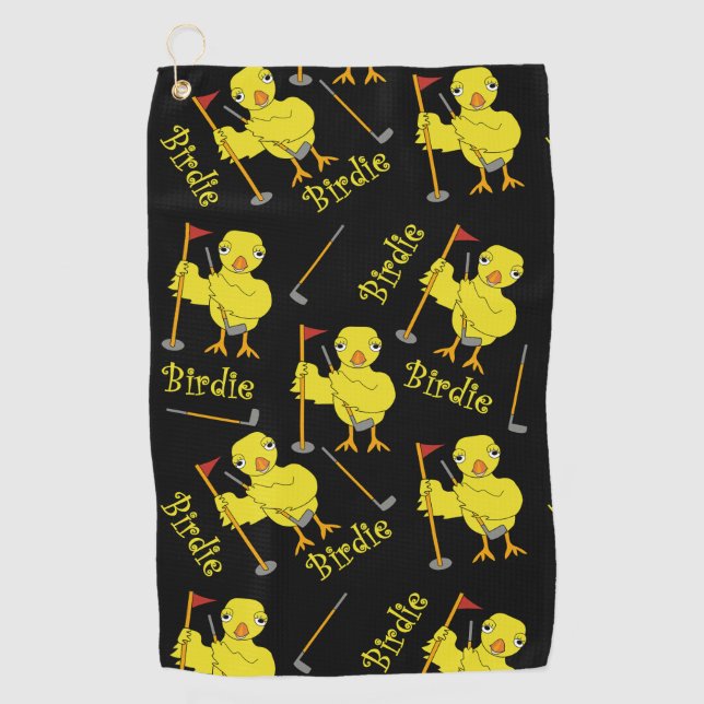 Serviette De Golf Birdie Golfer Chick (Devant)