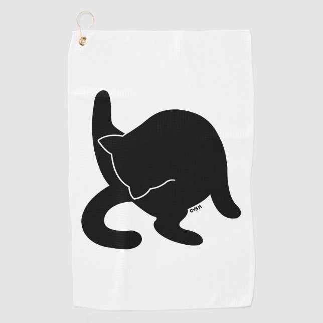 Serviette De Golf Black Cat contre Humains mp (Devant)