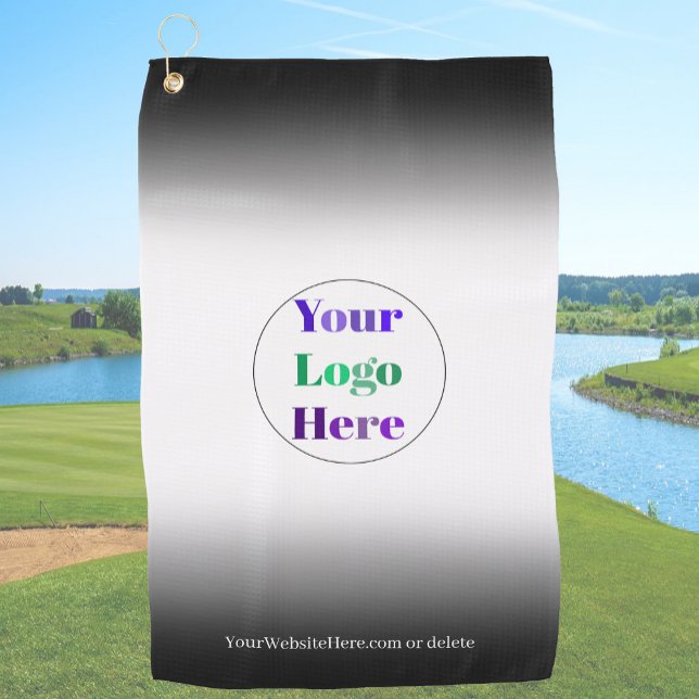 Serviette De Golf Black Custom Golf Towels With Logo No Minimum  (Créateur téléchargé)