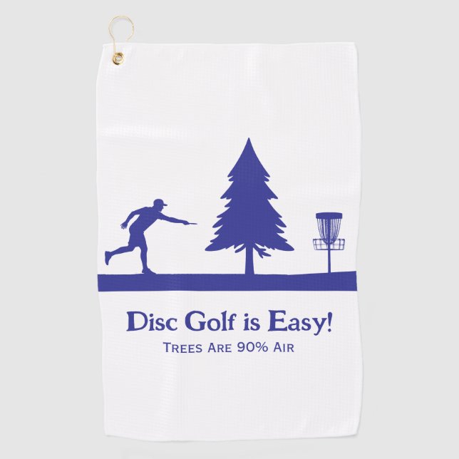 Serviette De Golf Black Funny Disc Golf Putting avec obstacle arbre (Devant)