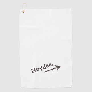 Serviette De Golf Black Lettering and Arrow on your