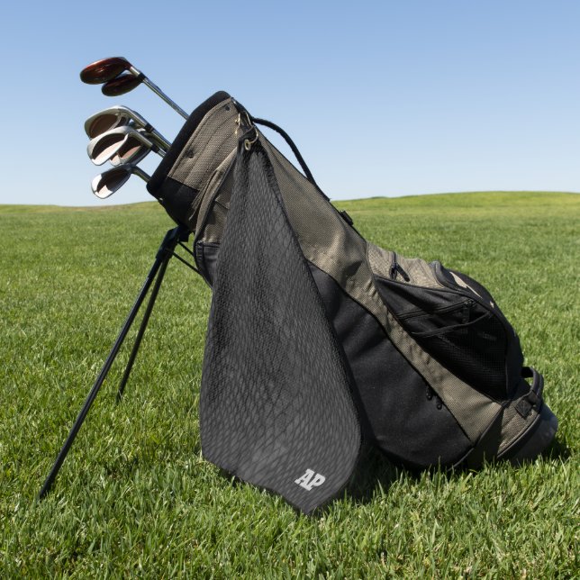 Serviette de golf Black Snakeskin tendance (Vert)