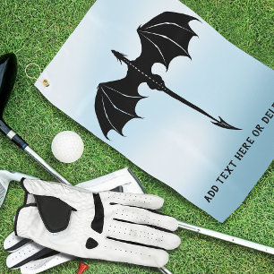 Serviette De Golf Black Tribal Flight Dragon Imaginaire Blue Sky