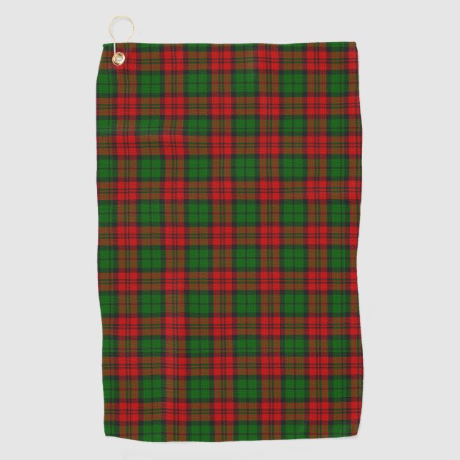 Serviette De Golf Blackwatch Campbell Tartan Red Green Plaid (Devant)