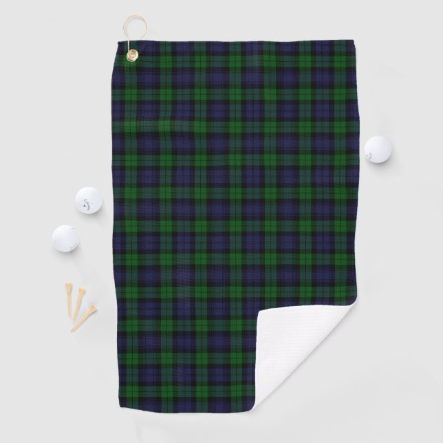 Serviette De Golf Blackwatch Tartan Royal Scottish Plaid Motif (En situation)