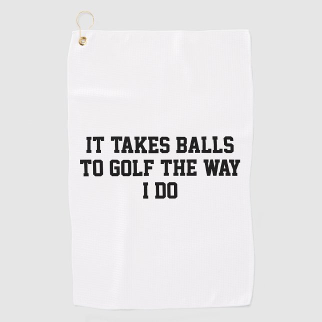Serviette De Golf Blagues de golfeurs blancs drôles (Devant)