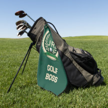 Blason de Golf Boss Emblème Nom Personnalisé Vert