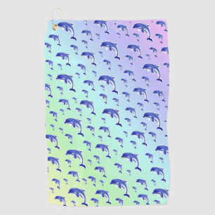 Serviette De Golf bleu, dauphin, poisson, nature, aquatique, design,