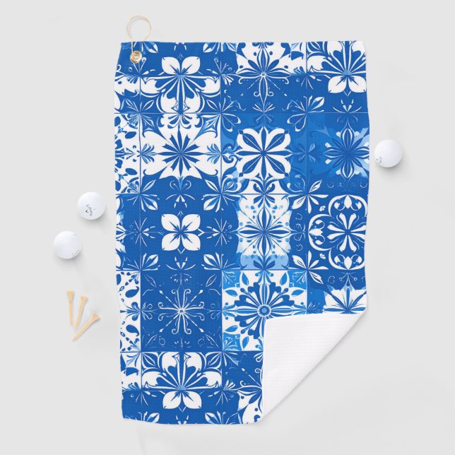 Serviette De Golf Bleu de Boracay (En situation)