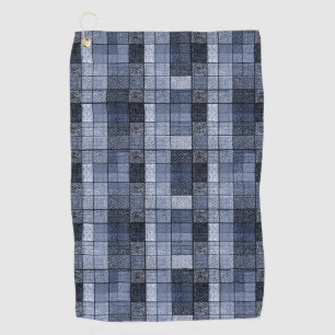Serviette De Golf Bleu, denim, tartan, plaid.