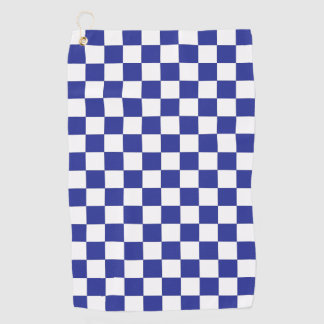 Serviette De Golf Bleu et blanc à carreaux