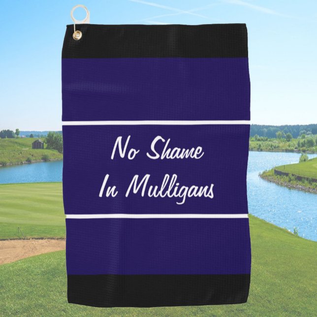 Serviette De Golf Bleu marine drôle pas honte mulligans cadeau pour  (Créateur téléchargé)