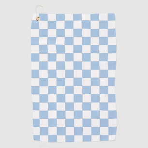 Serviette De Golf Bleu Poussiéreux et Blanc à Carreaux