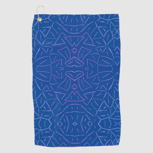 Serviette De Golf Bleu simple (Devant)