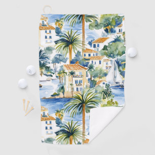 Serviette De Golf Bleu Tropical Méditerranée