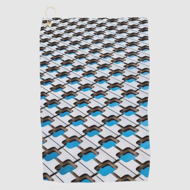 Serviette de golf bleu vert #1 Papa (Devant)