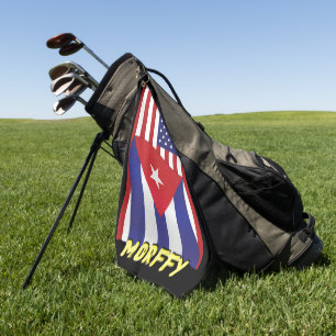 Serviette De Golf Blk3X : Monogram Cubain / American Flag Golf Towel