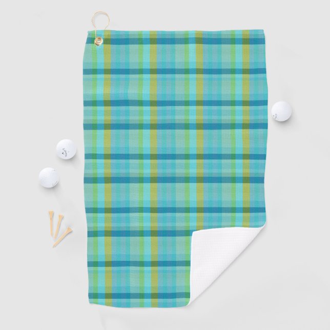 Serviette De Golf Blue Plaid par Shirley Taylor (En situation)