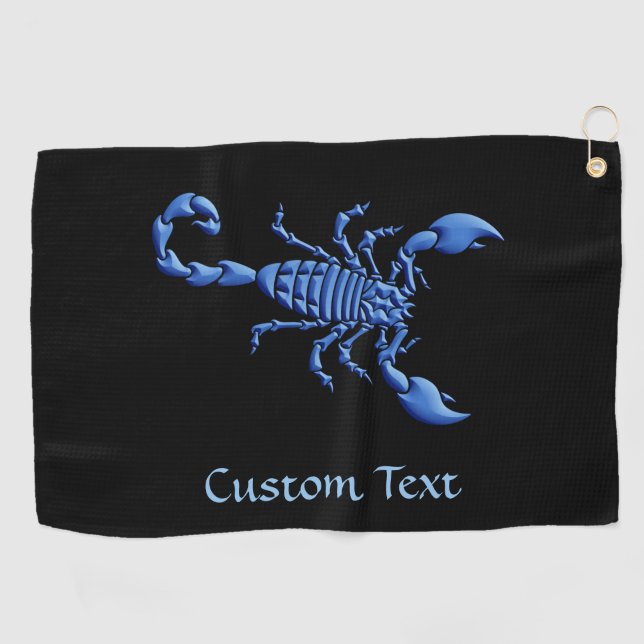 Serviette de golf Blue Scorpion (Horizontal)