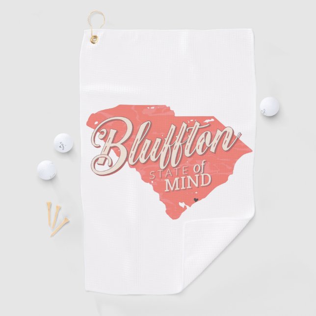 Serviette De Golf Bluffton State of Mind Lowcountry South Carolina (En situation)