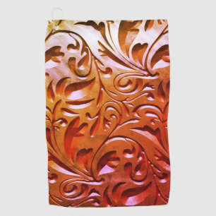 Serviette De Golf Bois sculpté look élégant brun abstrait