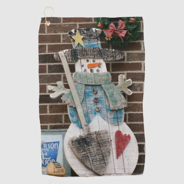Serviette De Golf Bonhomme de neige (Devant)