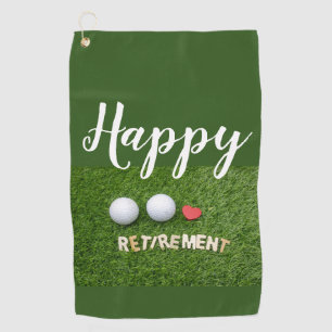 Serviette De Golf Bonne retraite au golfeur avec balle de golf