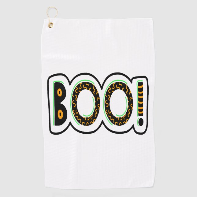 Serviette De Golf BOO Halloween (Devant)