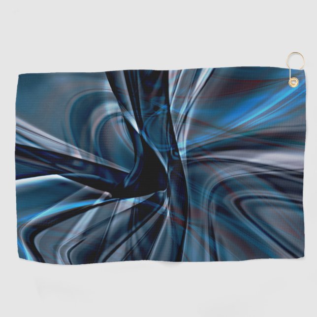Serviette De Golf Bords torsadés foncés polis superposés (Horizontal)