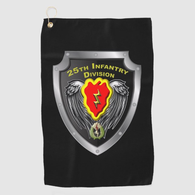 Serviette De Golf Bouclier de la 25e division d'infanterie « Tropic  (Devant)