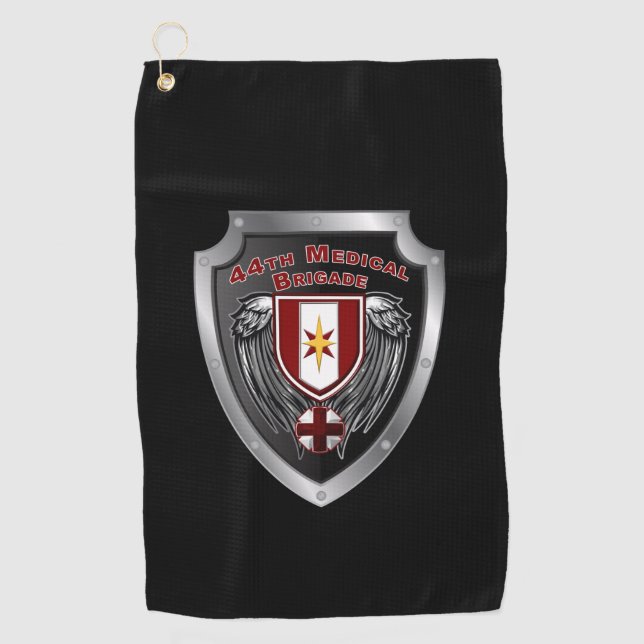Serviette De Golf Bouclier de la 44e Brigade Médicale "Dragon Medics (Devant)