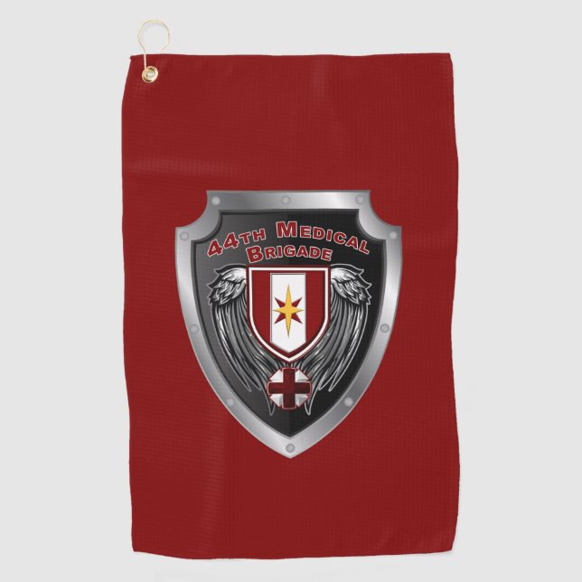 Serviette De Golf Bouclier de la 44e Brigade Médicale "Dragon Medics (Devant)