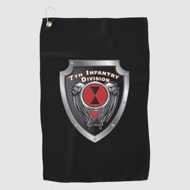 Serviette De Golf Bouclier de la 7e division d'infanterie « Division (Devant)