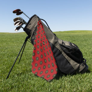 Serviette De Golf Bouddhisme Roue Dorée du Dharma Personnalisée