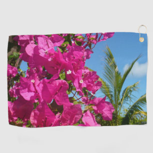 Serviette De Golf Bougainvilliers et palmiers paysage tropical