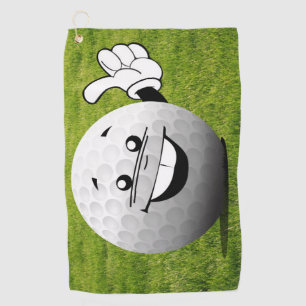 Serviette De Golf Boule de golf en dessin sur l'herbe Meilleures ser