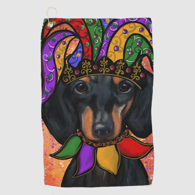 Serviette De Golf Bouledogue allemand nain, plus communément appelé  (Devant)
