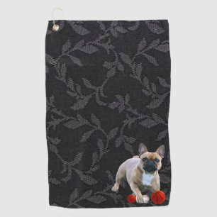 Serviette de golf bouledogue français