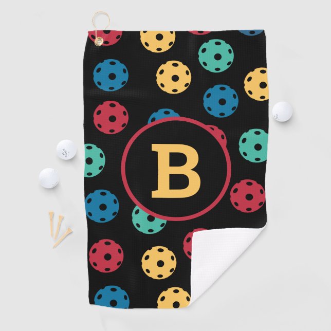 Serviette De Golf 😍 boules à sabots rétro / noir (En situation)