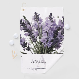 Serviette De Golf Bouquet de lavande aquarelle personnalisé