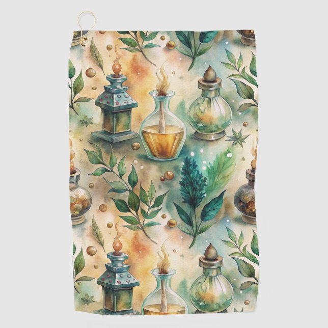 Serviette De Golf Bouteilles apothécaires vintages Motif (4) (Devant)