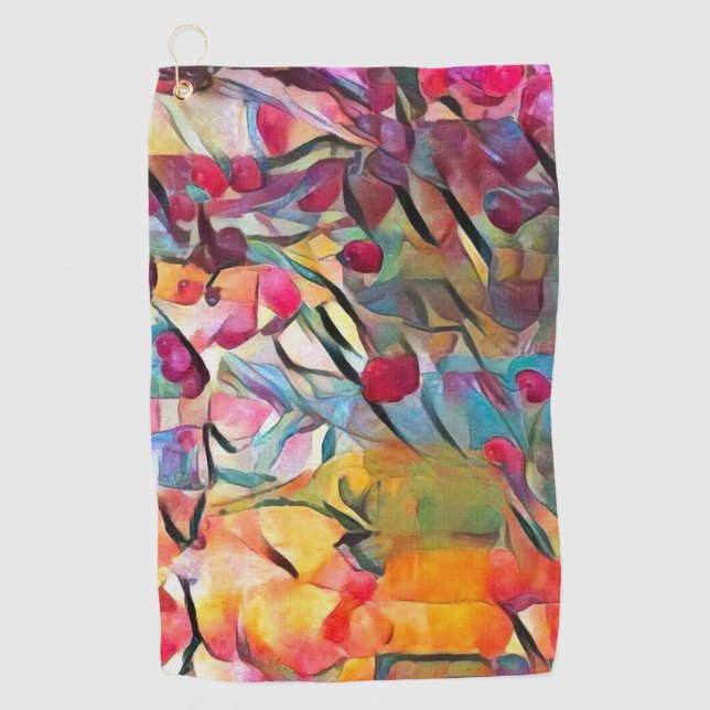 Serviette De Golf Bouteilles colorées (Devant)