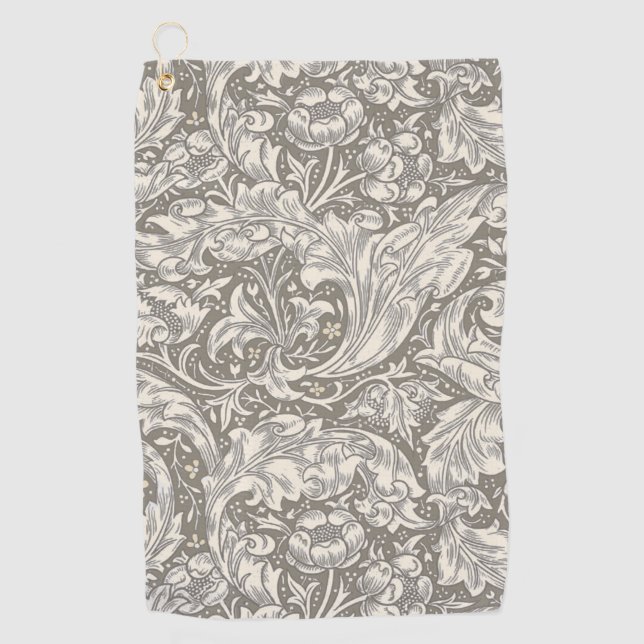 Serviette De Golf Bouton de fiancé de William Morris damassé antique (Devant)
