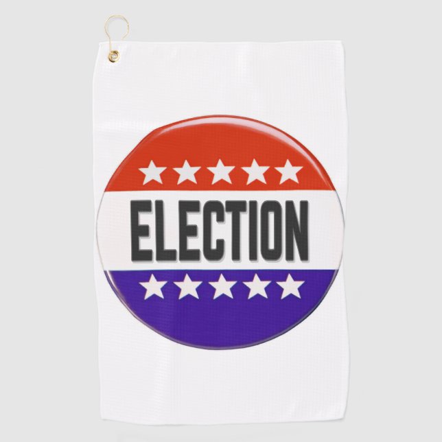 Serviette De Golf Bouton Élection (Devant)