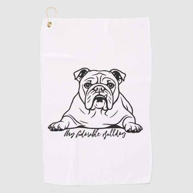 Serviette De Golf Bouvier adorable (Devant)