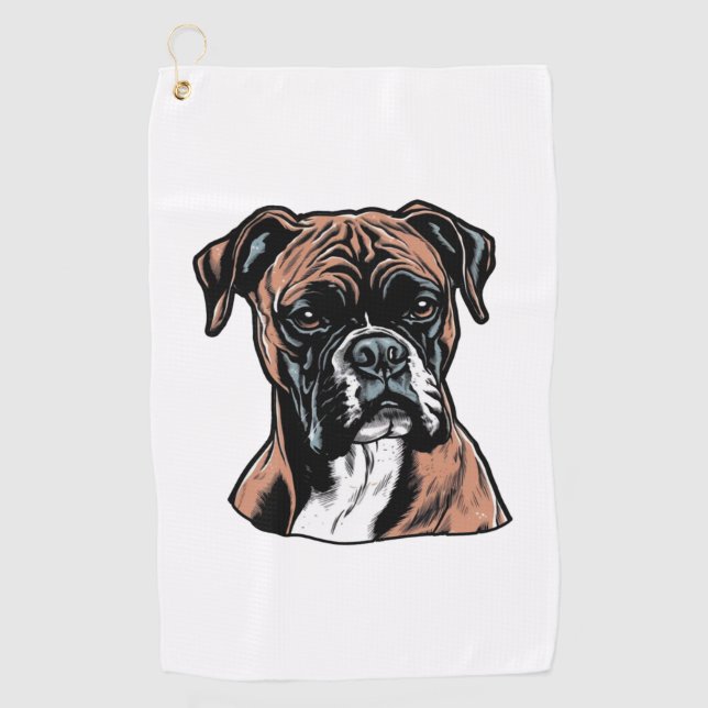 Serviette De Golf Boxer Buddy Humoristique Protective (Devant)