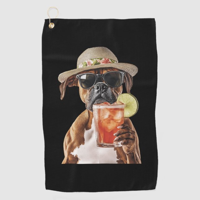 Serviette De Golf Boxeur  (Devant)