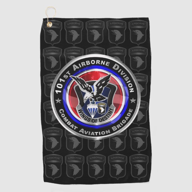 Serviette De Golf Brigade d'aviation de combat de la 101e division a (Devant)