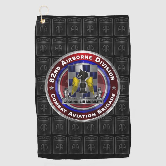 Serviette De Golf Brigade d'aviation de combat de la 82e division aé (Devant)