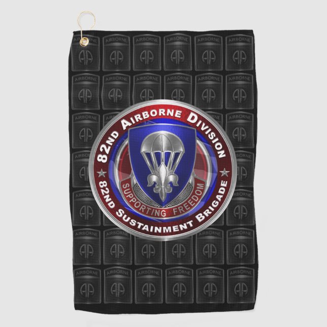 Serviette De Golf Brigade de soutien de la 82e division aéroportée  (Devant)